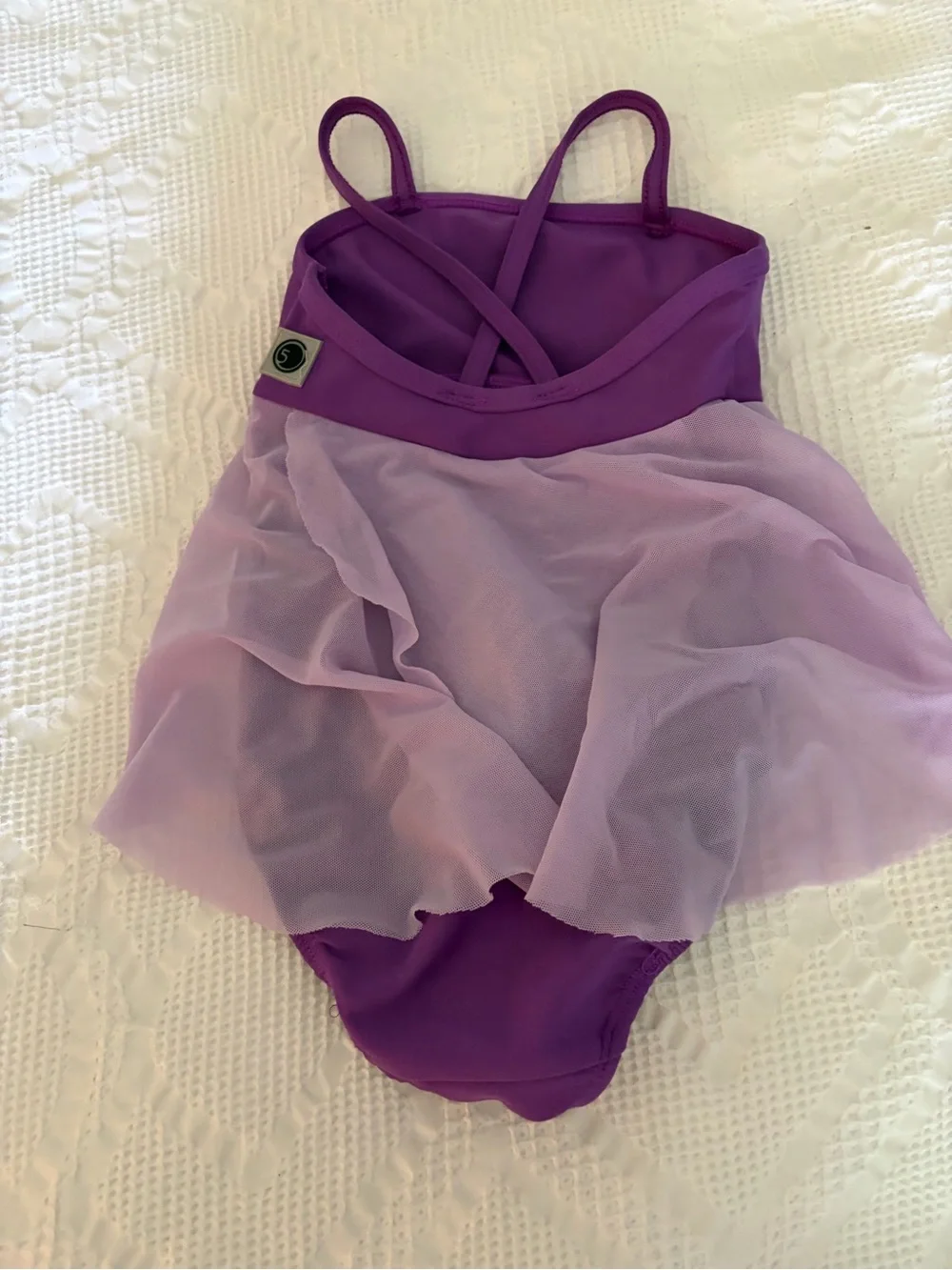 Girls Purple Ballet Dance Leotard with Chiffon Skirt